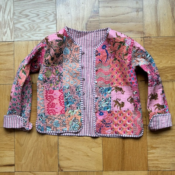 Floral Patchwork Reversible Jacket Handmade in India - Picture 1 of 4